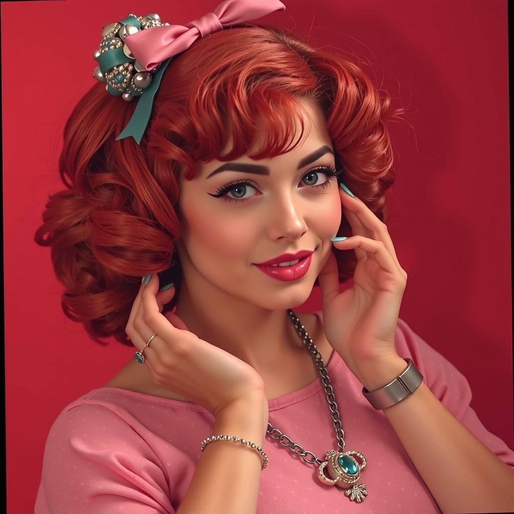 Vintage Glam Pin-Up Women Celebrate Self-Love and Body Posit...