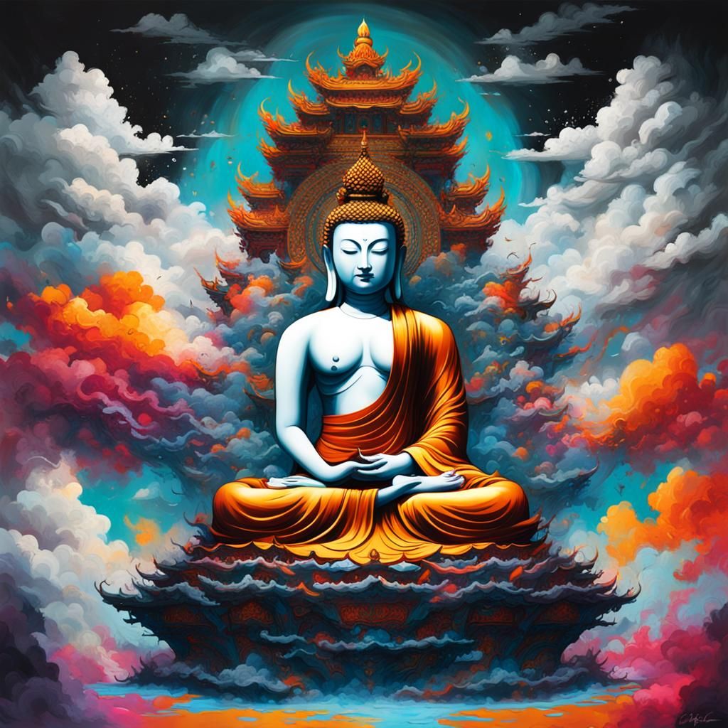 Ksitigarbha Bodhisattva Sutra in Graffiti Art Style