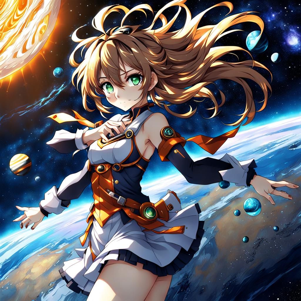 Anime Style Jupiter Girl Digital Art