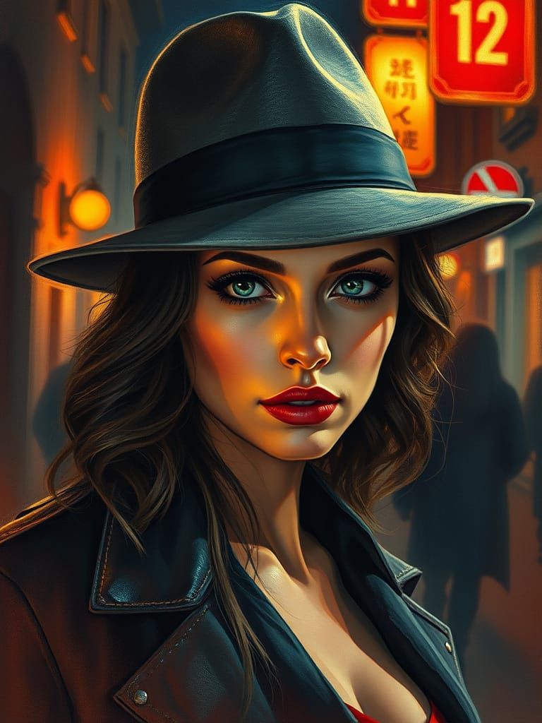Femme Fatale in Film Noir Style