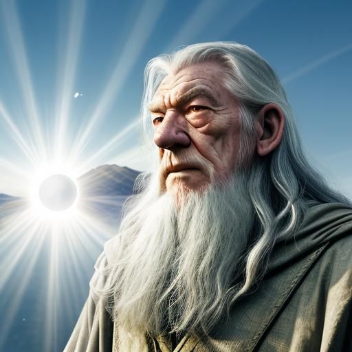 Gandalf the White in Divine Light