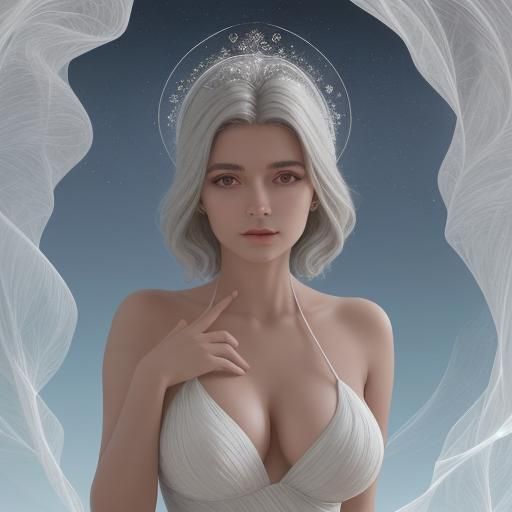 Elegant Woman as a Graceful Work of Art