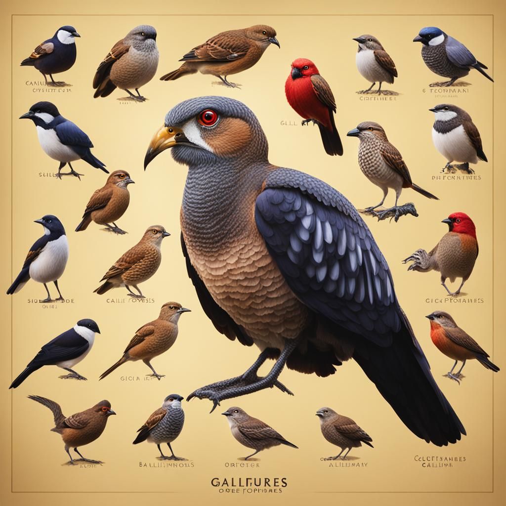 Galliformes Bird Poster, Professional Photography
