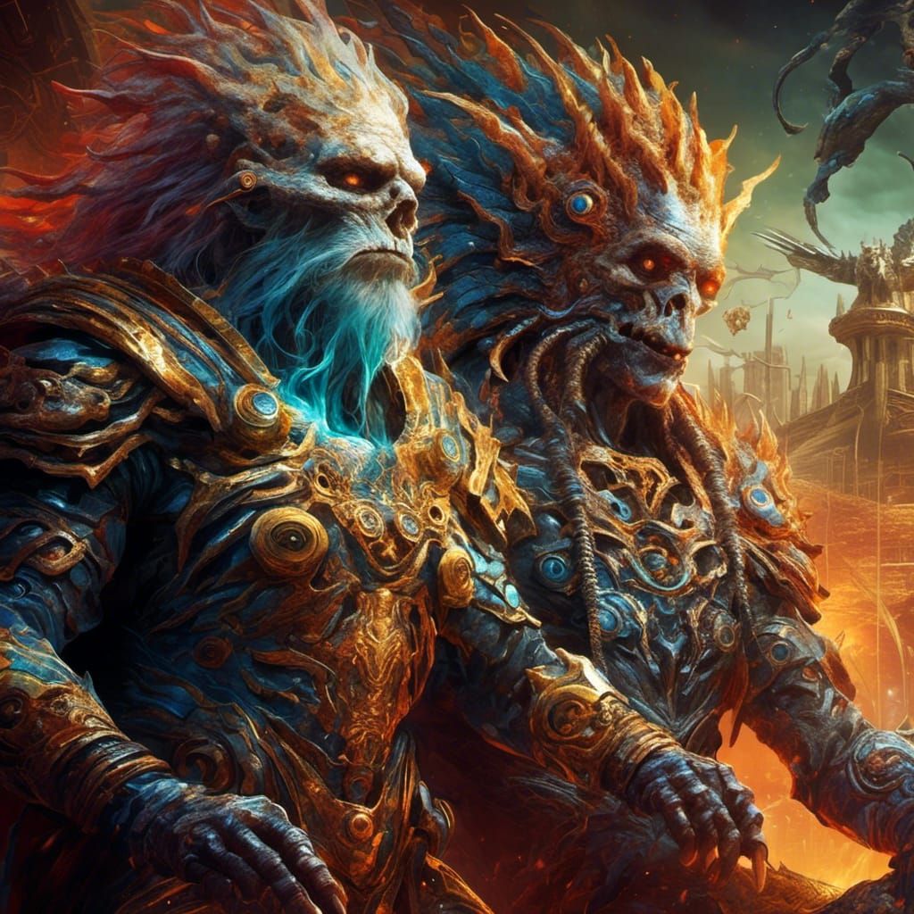 Cronus and Echidna: Mythpunk Battle for Supremacy