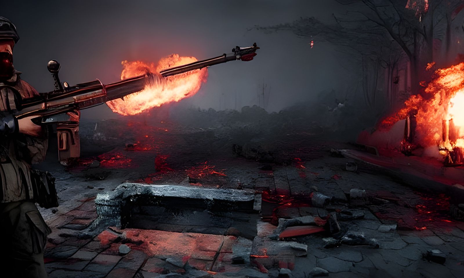 Hellish Battlefield: Unreal Engine Hyperrealism