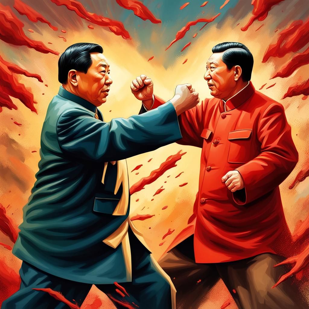 Mao Zedong vs Xi Jinping: Hyperrealistic Concept Art