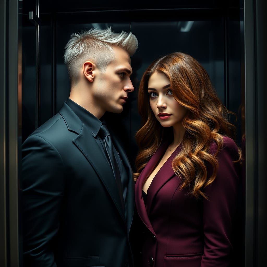 Dramatic Corporate Affair in Hyperrealistic Style