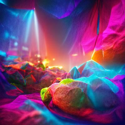 Colorful Tridimensional Rift with Volumetric Lighting