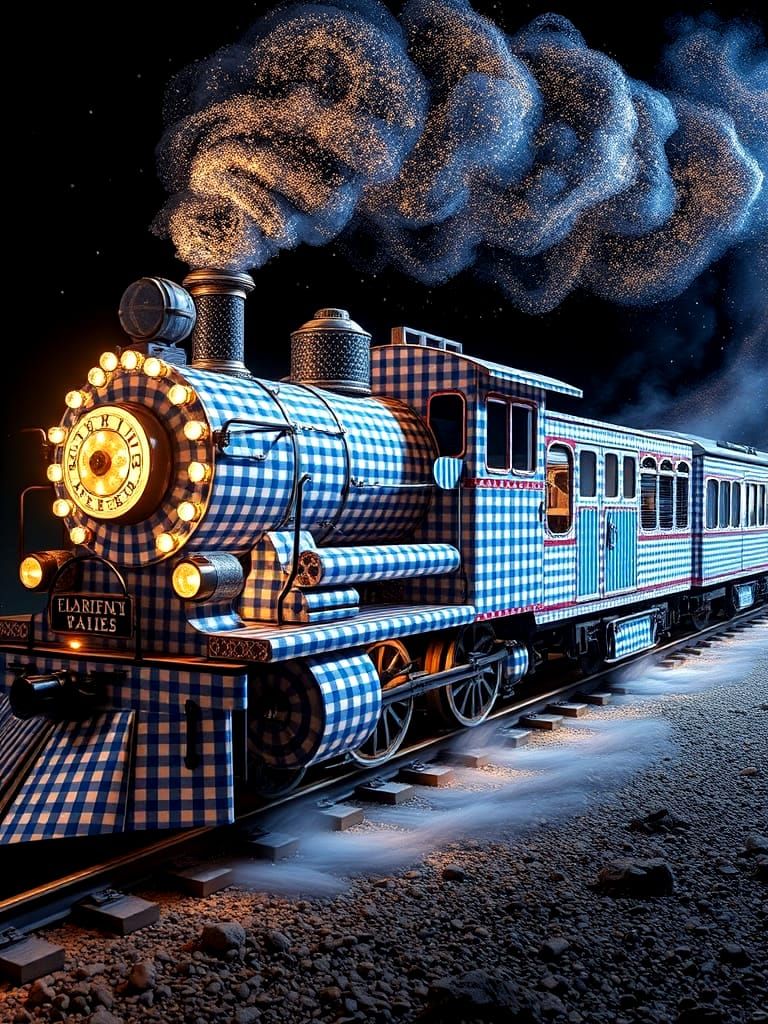 Gingham Print Train