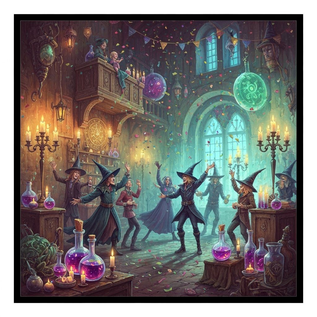 Witches Castle Silvester Party with Enchanted Decor