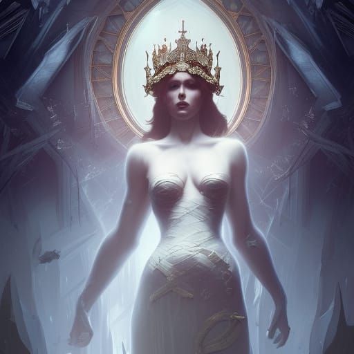 Hyperdetailed Royal Crown in Dark Fantasy Style