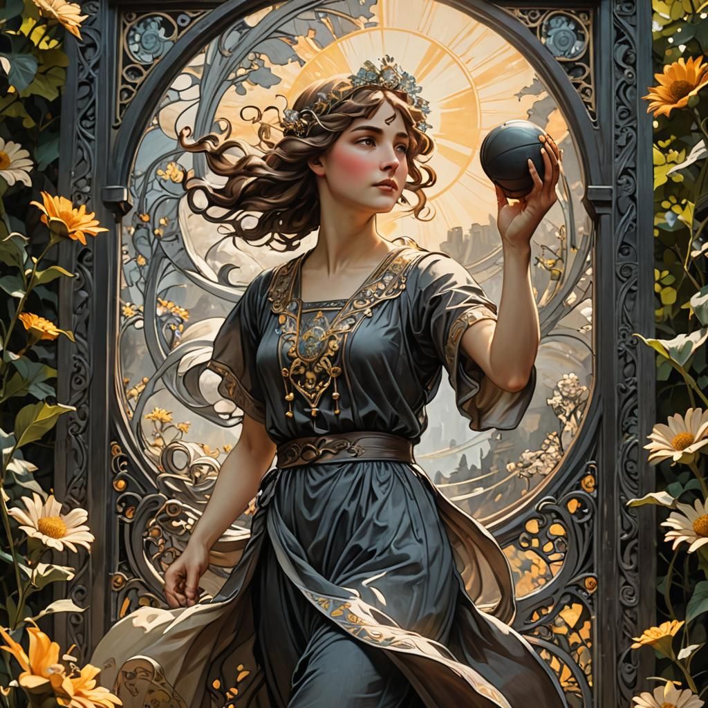 Οὐρανία / Ouranía, la Muse de l'Astrologie.