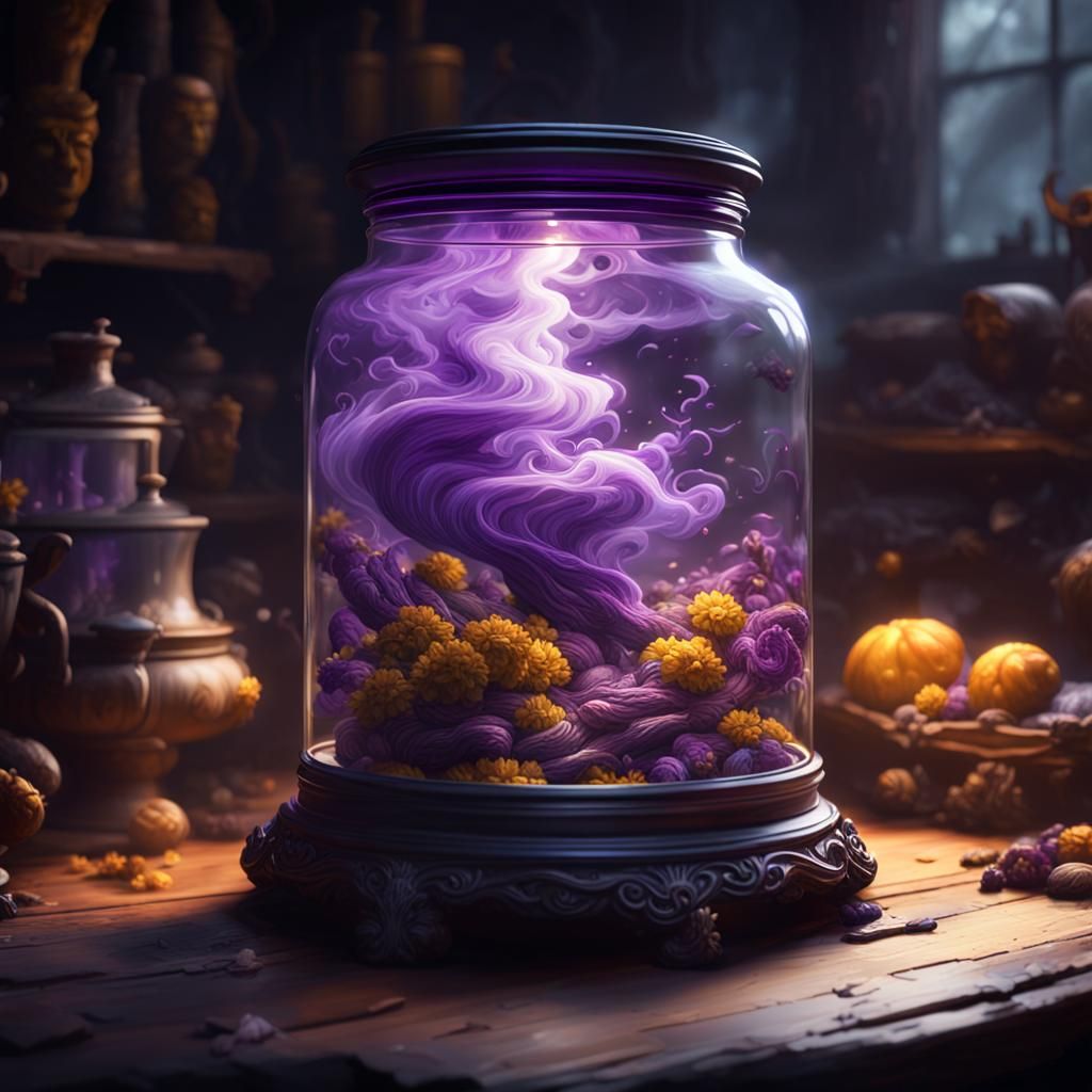 Tornado in a Jar: Dark Fantasy Concept Art