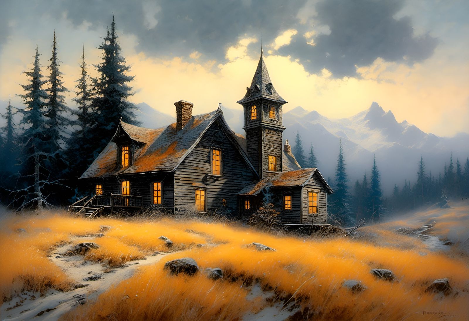 Chapel on Hill: Matte Painting with Dynamic Lighting