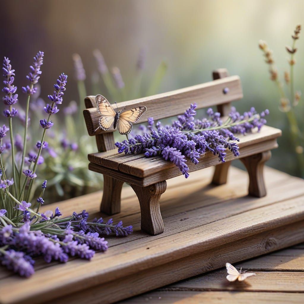 miniature garden scene, exquisite and highly detailed,