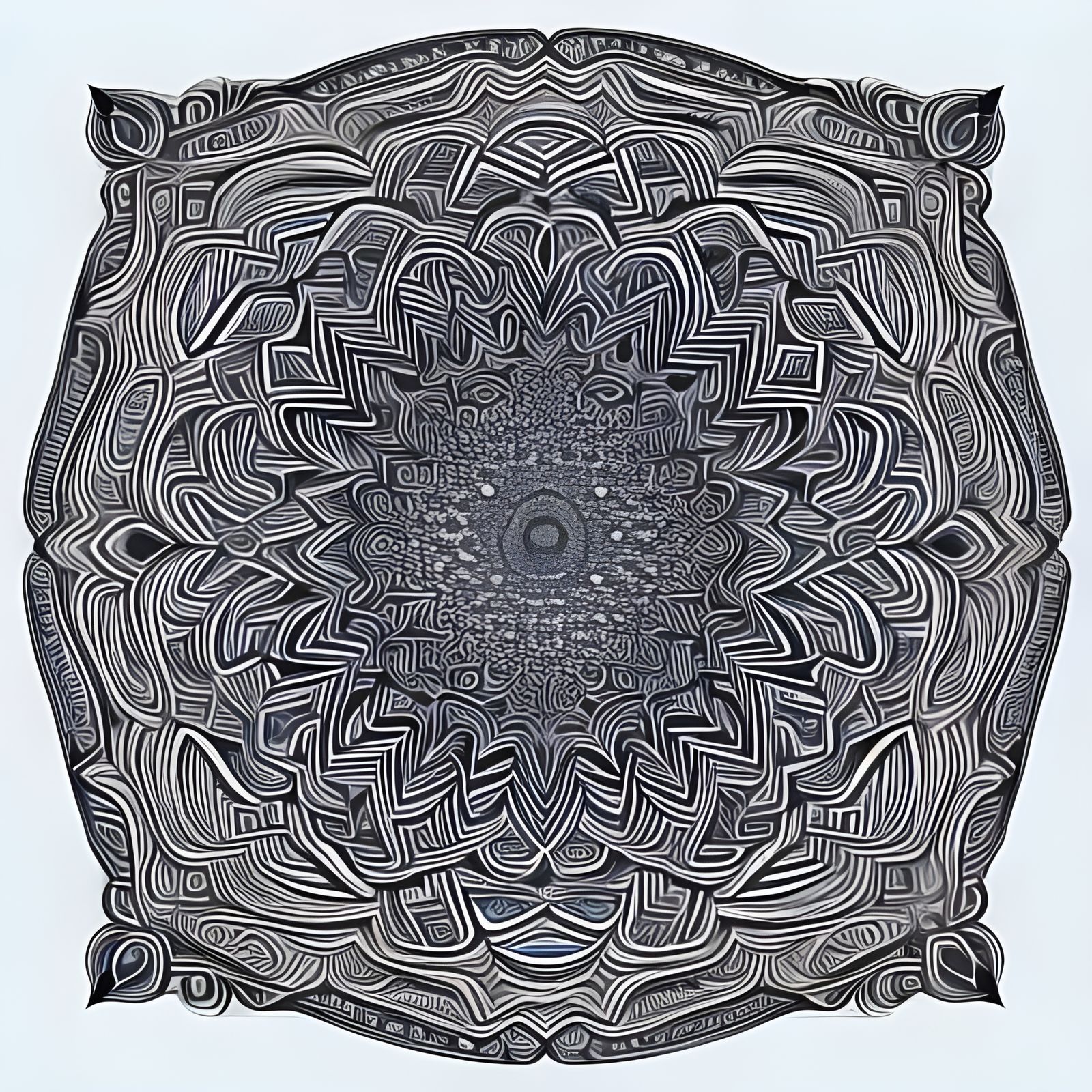 Fractal Word Crumbs: Zentangle Vector Art