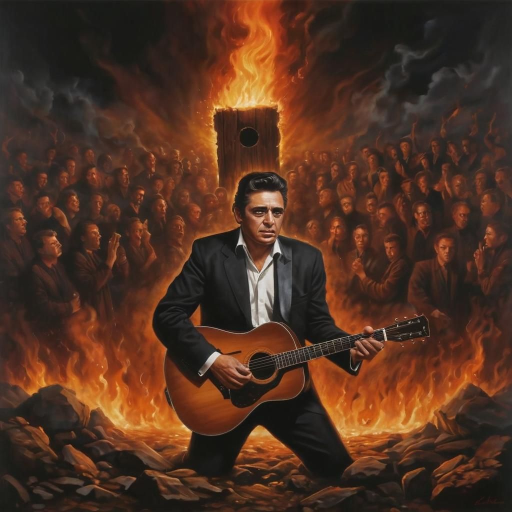 Johnny Cash "I fell into a burning ring of fire"