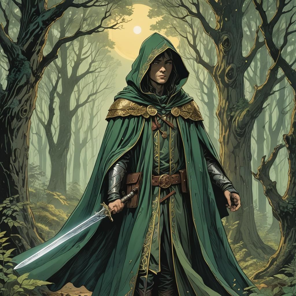 Maika Halfwolf in Mystical Forest, Comic Art