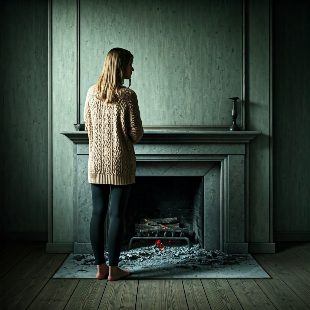 Contemplative Woman in Rustic Room, Hopper Style