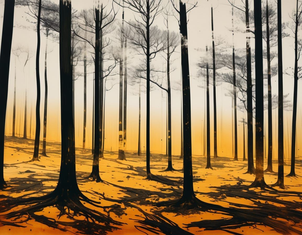 Double Exposure: Tea-Stained Forest