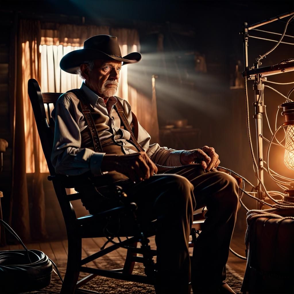 Elderly Man's Western Imagination in Vivid Detail