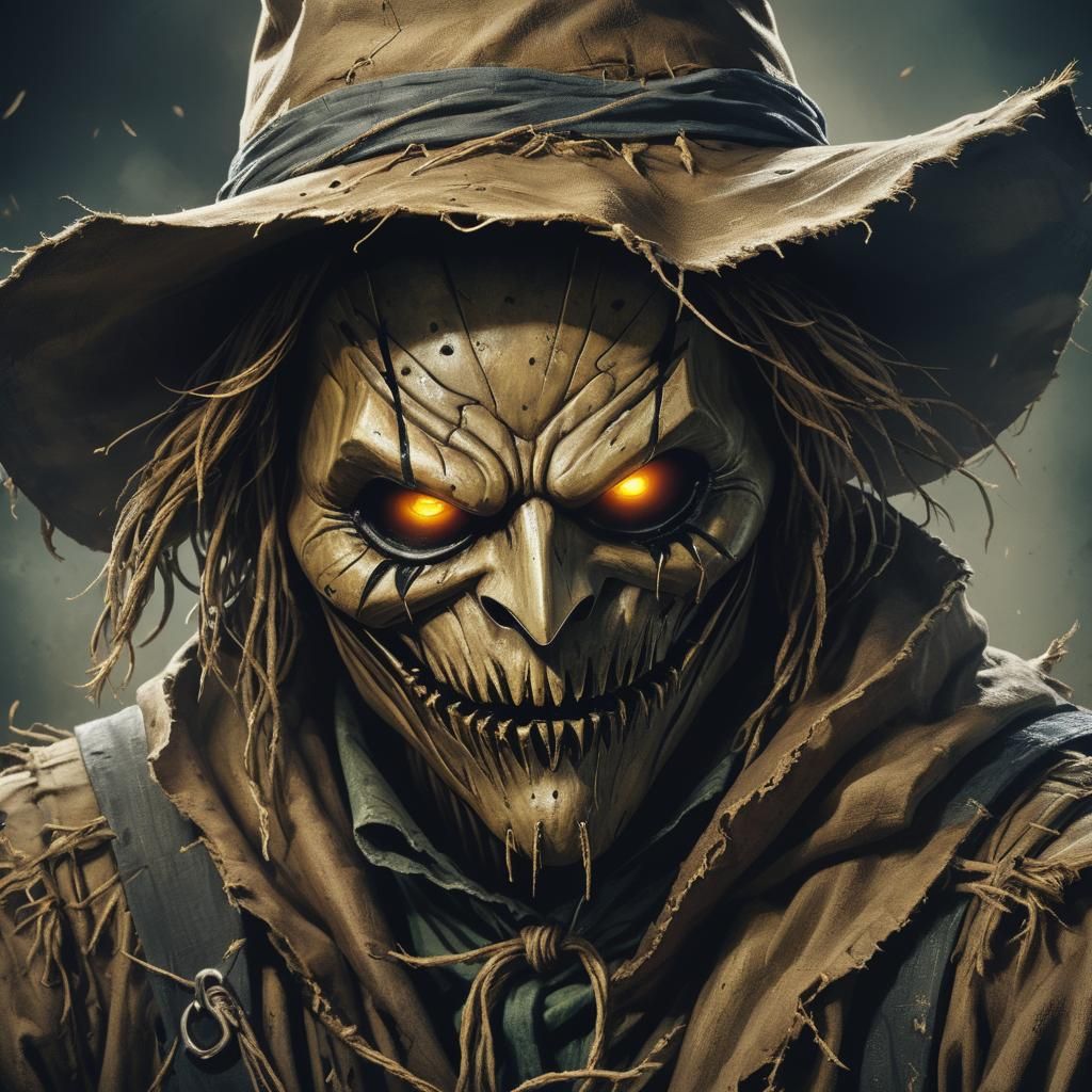 Scary Scarecrow Villain Portrait