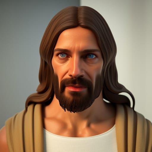 Ultra Realistic 3D Portrait of a Divine Figure