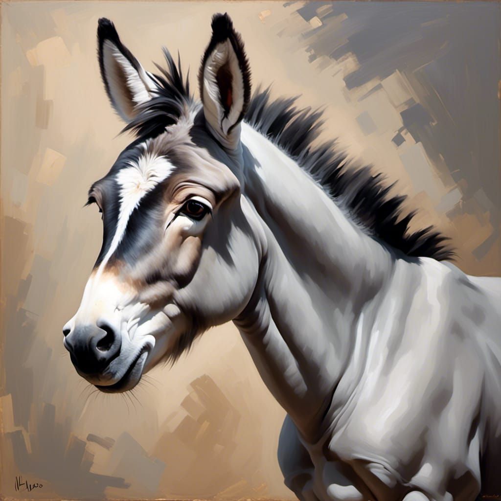 Adorable Donkey with Expressive Eyes