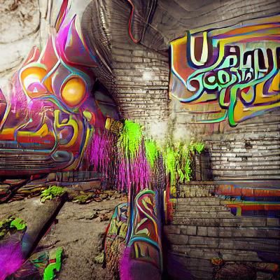 Psychedelic Graffiti with Advanced Rendering Techniques