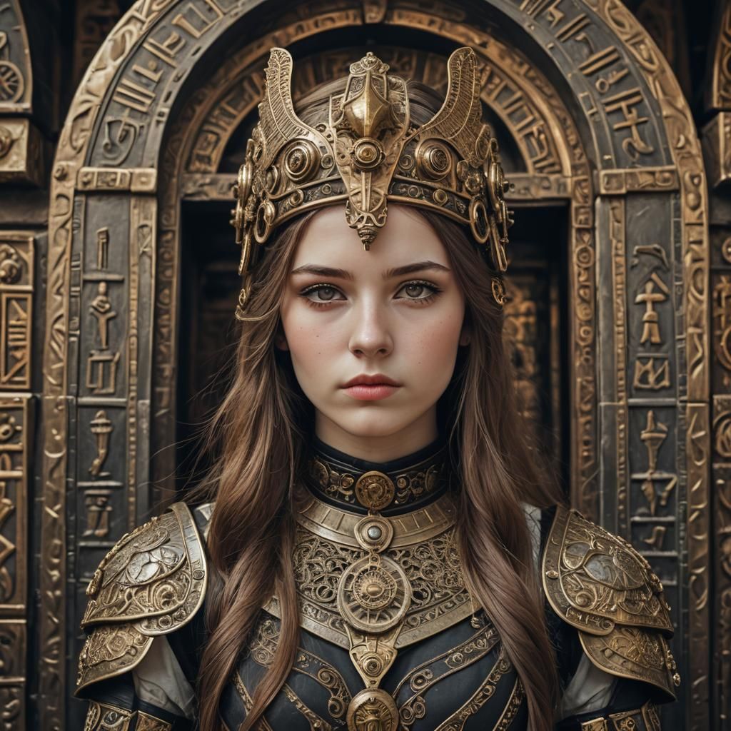 Steampunk Russian Woman in Egyptian Armor