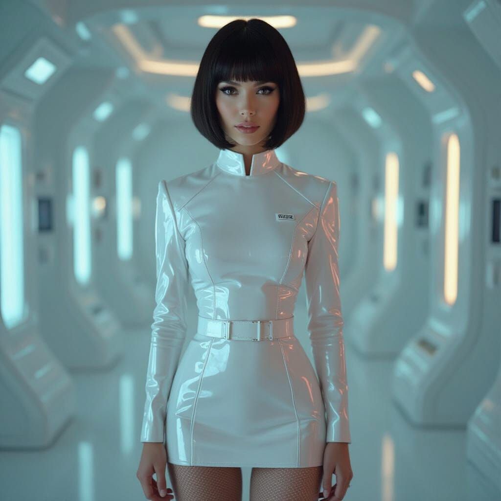 Dakini Spirit Guide in Futuristic Retro Style