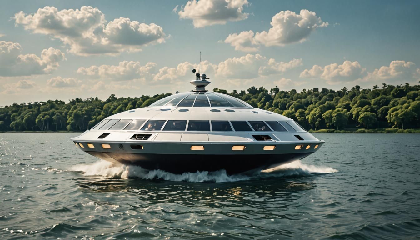 Flying Saucer Boat: An AI Interpretation