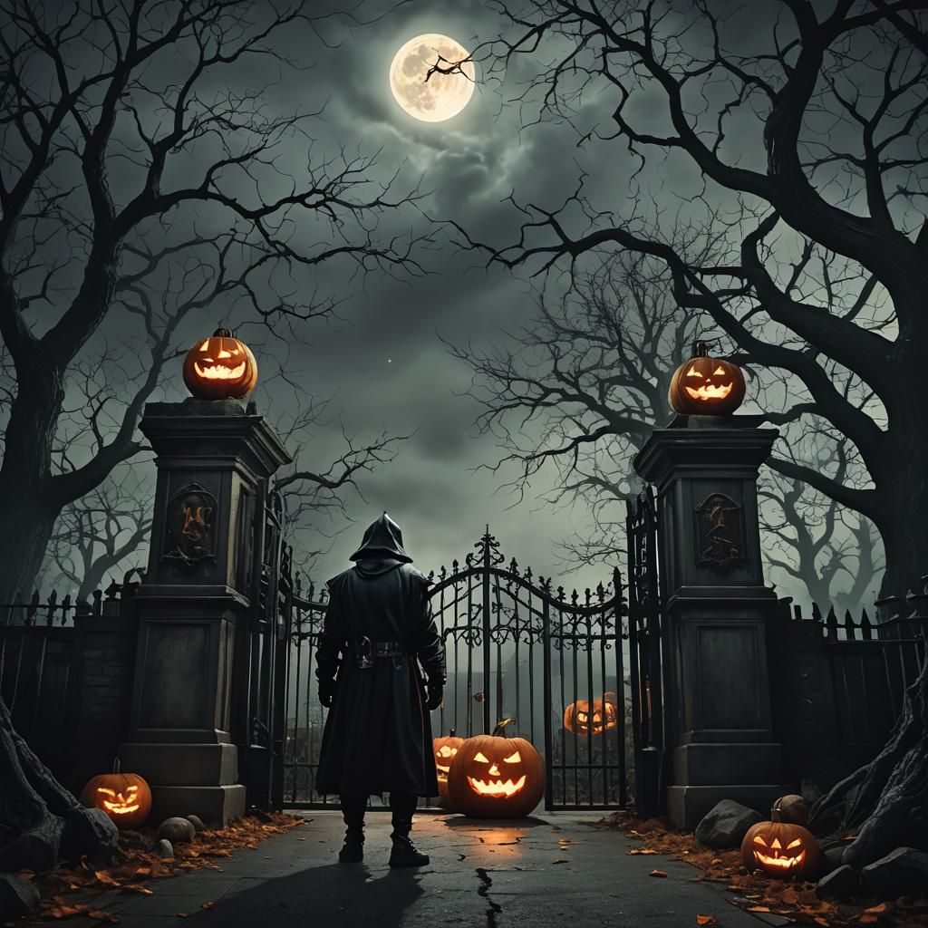 Evil spooky dark Halloween guords