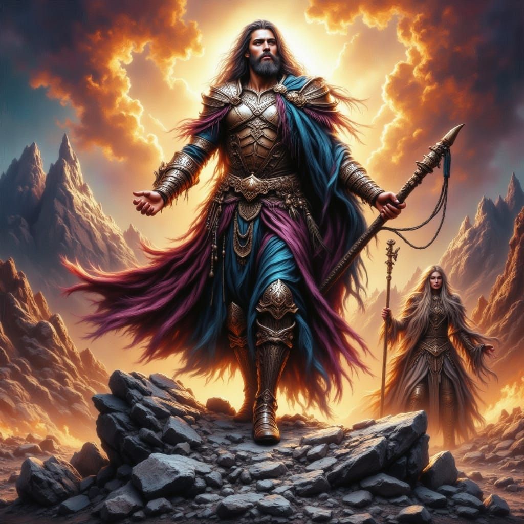 Mighty Warrior at the Edge of Destruction