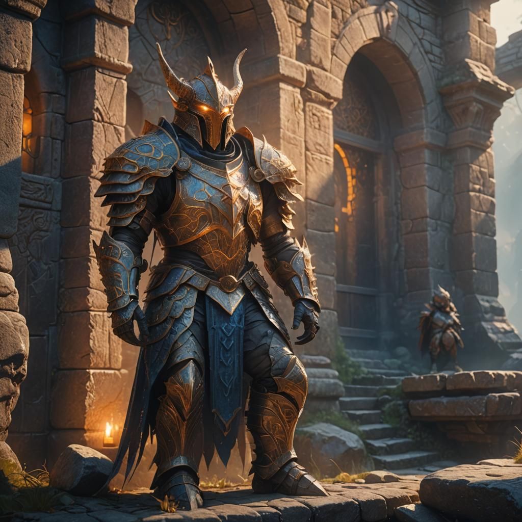 Mystical Creature in Fantasy Realm, Matte Painting