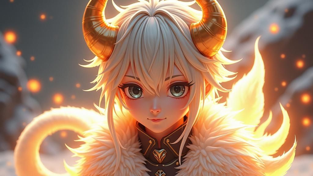 Illuminated Wight in Futuristic Anime Style