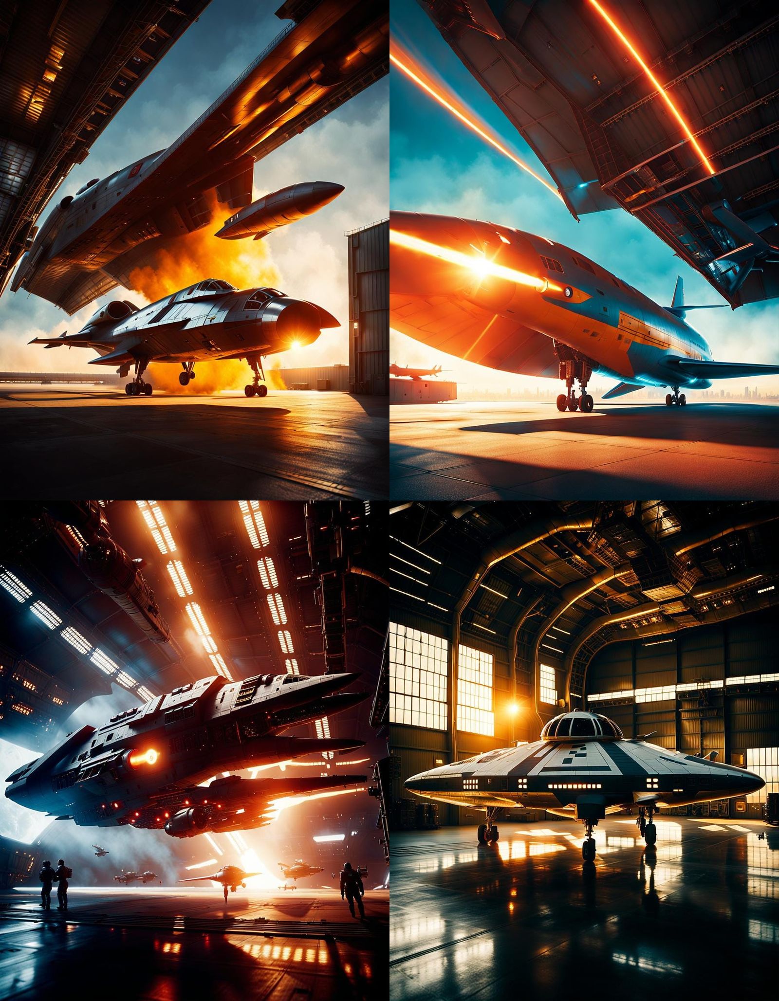 Elegant Space Freighter Launch in Star Wars Style