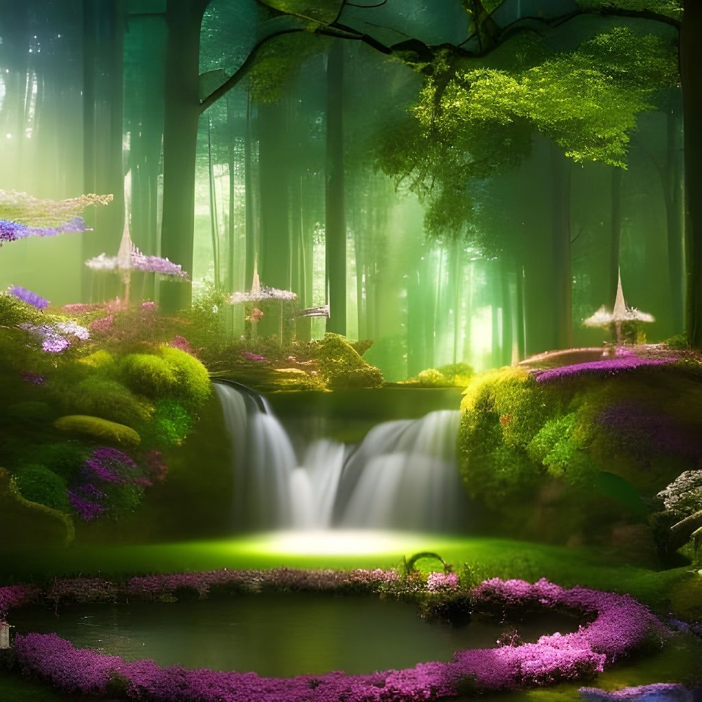 Enchanted Forest Fairy Wonderland in Dreamcore Style