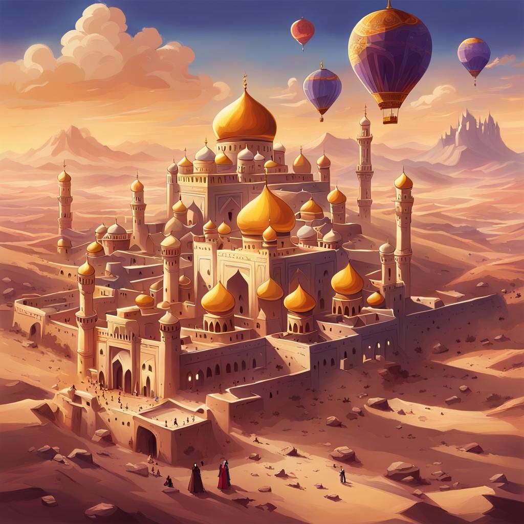 Aladdin's Arabian Adventure: An Artistic AI Rendition