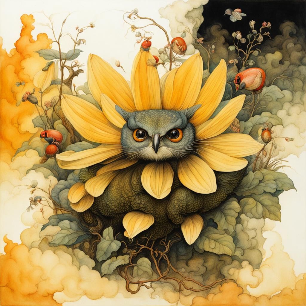 Intimate Victorian Woodland Scene in Whimsical Watercolor