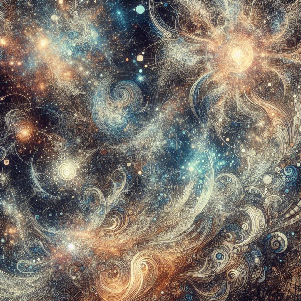 Celestial Ink Illustration in Vintage Style