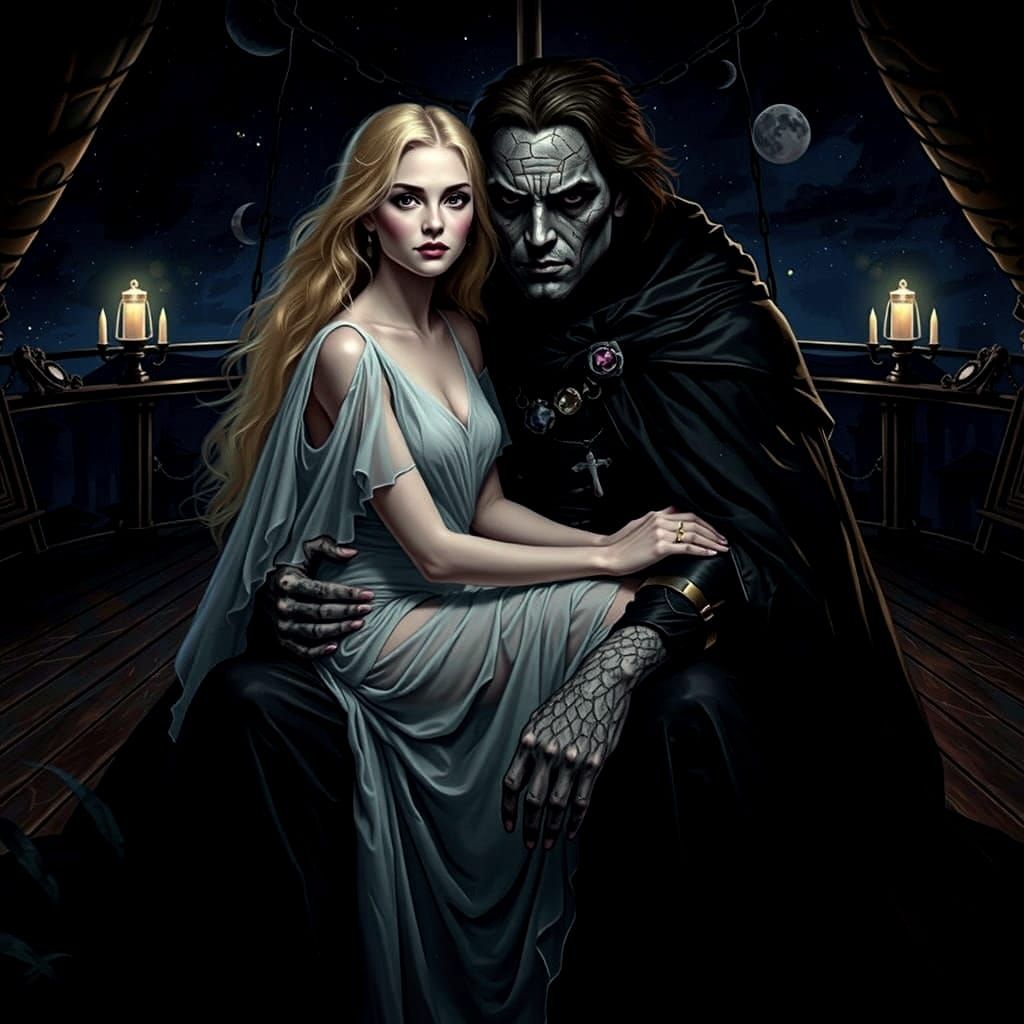 Gothic Romance in Moonlit Elegance