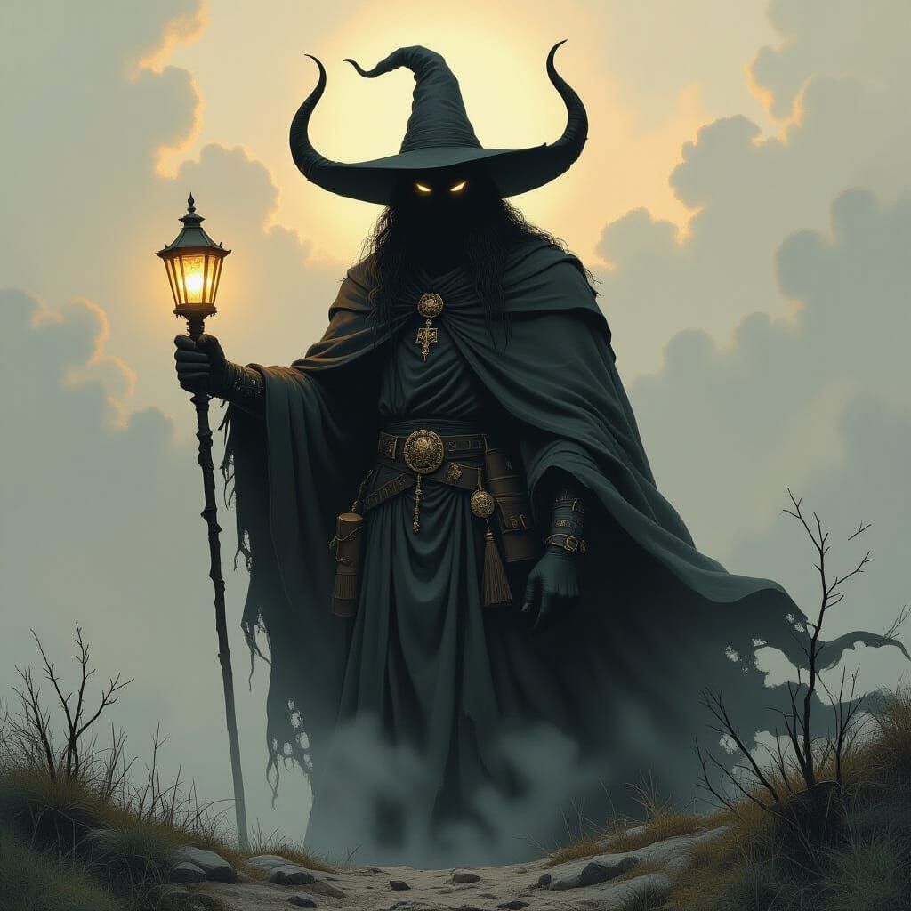 Horned Giant Lights Lanterns: A Surrealist Vision