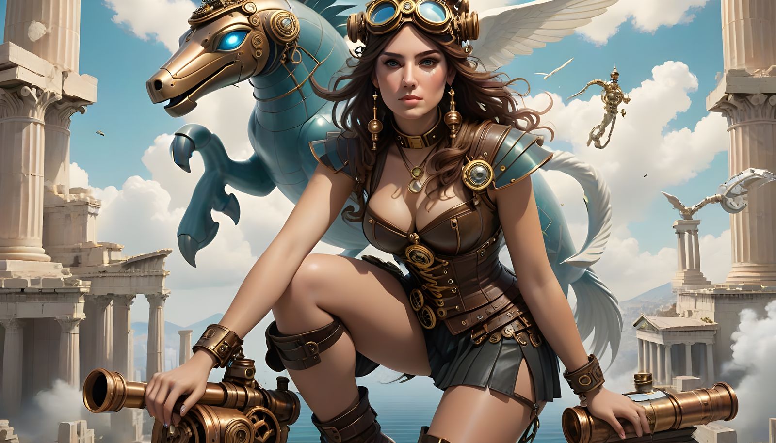 Steampunk Goddess of Ancient Greece