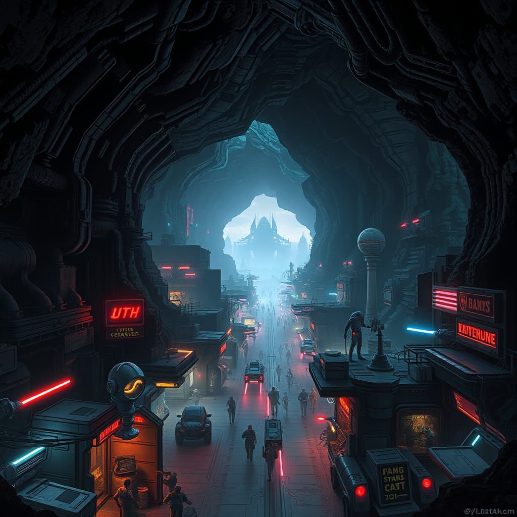 Cyberpunk Metropolis Beneath Taris in 3,642 BBY