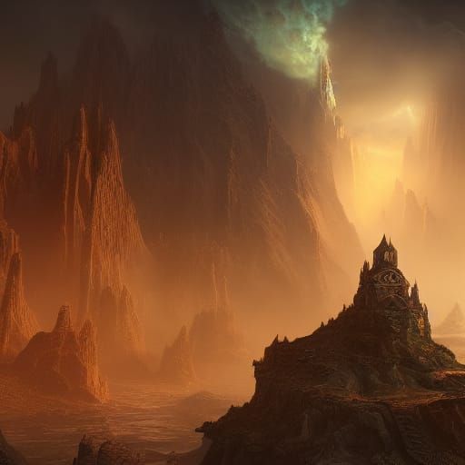 Fantastical Matte Painting in Deep Color