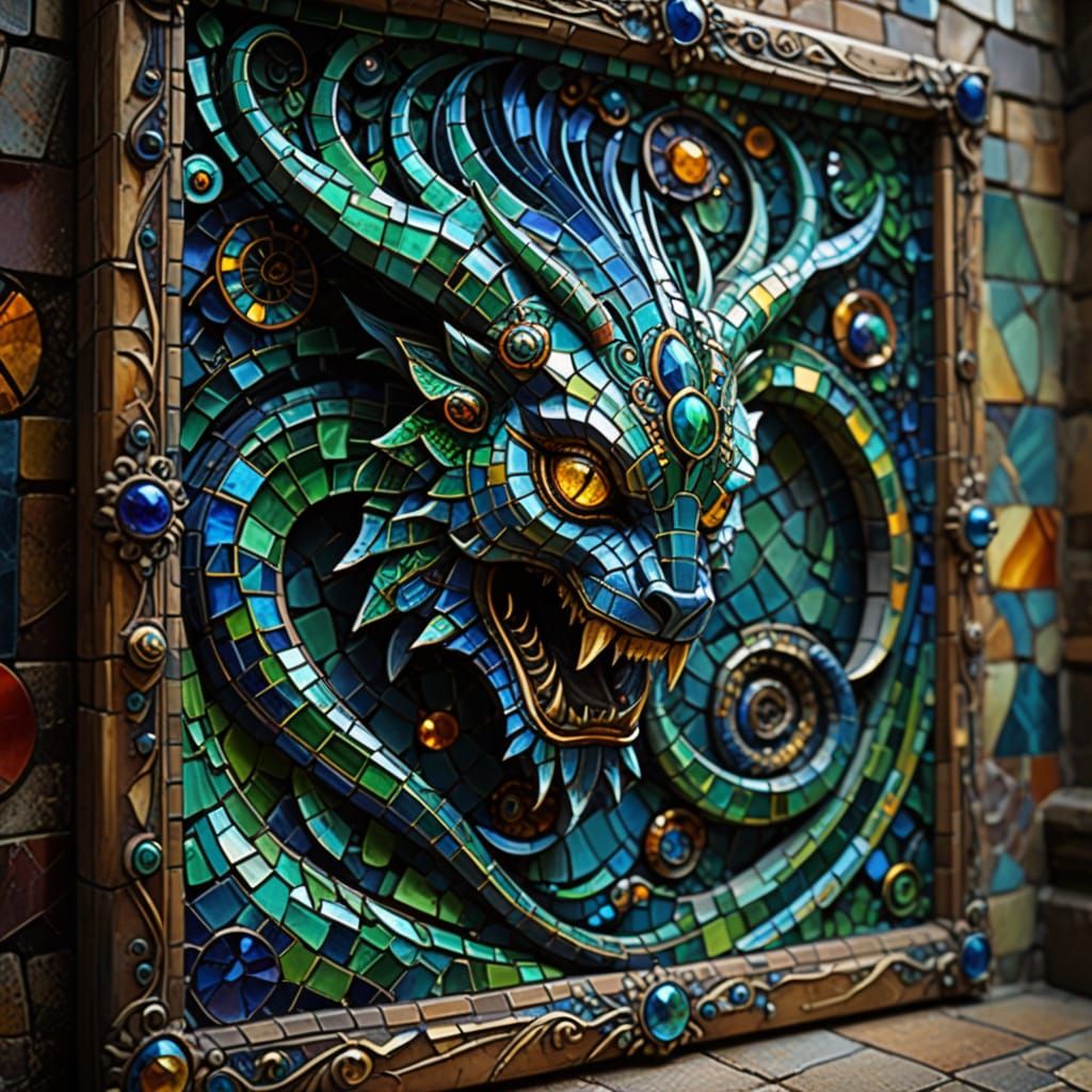 Byzantine Mosaic Masterpiece: Ancient Creature Emerges