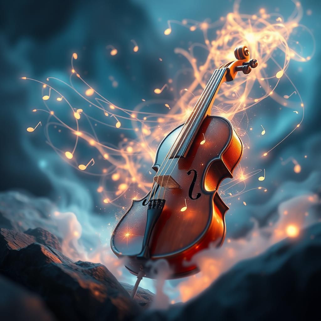 Ethereal Violin Music in a Fantasy Scene