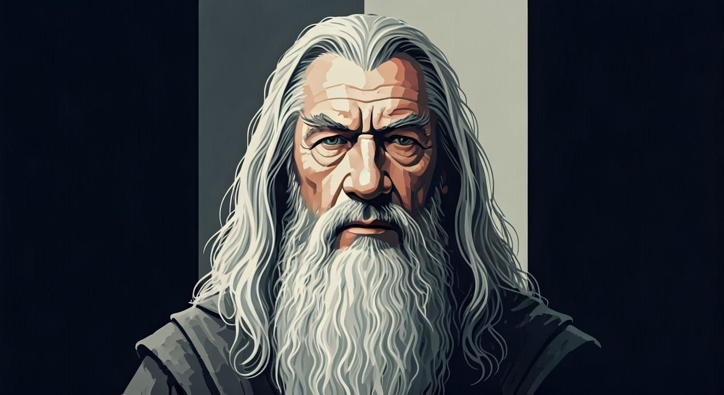 Gandalf the Grey in Triadic Pop Art