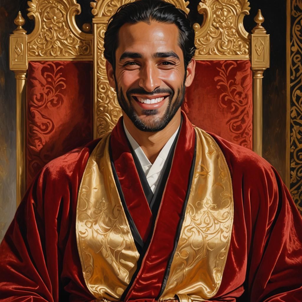 Luxurious Portrait of Nobleman in Rembrandt Style